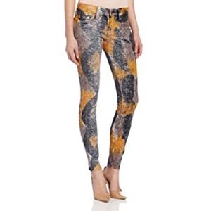 True Religion Halle Snake Print Skinny Jeans